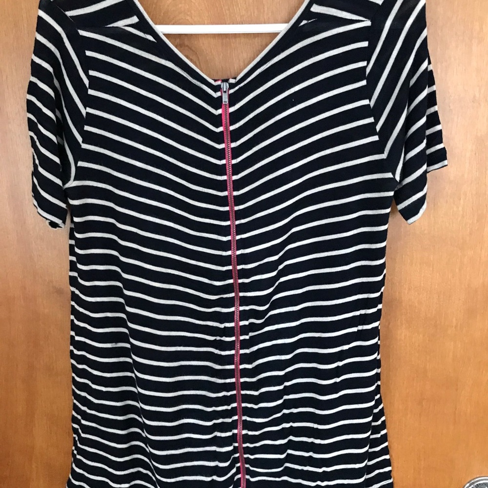 Club Monaco shirt with pink zip